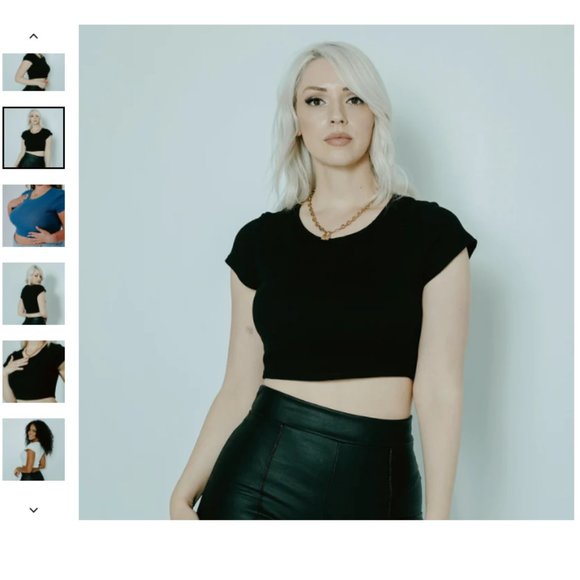 BABY TEE BRAMI CROP XL Black Klassy Network - Picture 1 of 9